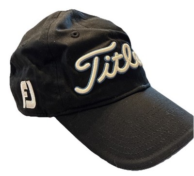 Footjoy FJ Titleist Pro V1 Black Golf Hat Adjustable Country Club Athleisure