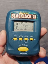 Vintage 1997 Radica Pocket Blackjack 21 Handheld Electronic Game Tested Works