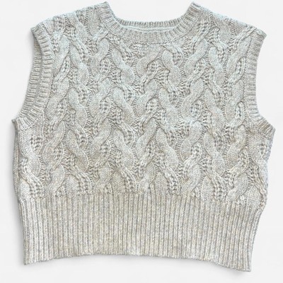 Sincerely Jules Cream Knit Sweater Vest