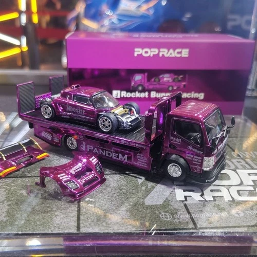 XCartoys Pop Race 1/64 Pandem Lotus Elise Set Beijing Exclusive Purple Chrome