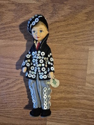 Old Cottage England Pearlie Boy Doll 7.5'' Tall