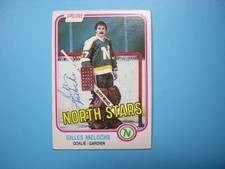 1981/82 O-PEE-CHEE NHL HOCKEY CARD #165 GILLES MELOCHE VG AUTO AUTOGRAPH OPC
