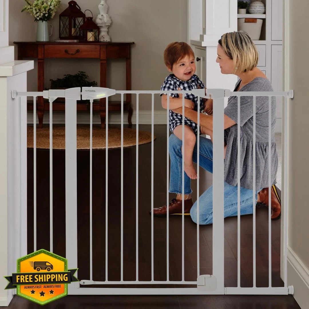 Toddleroo Baby Gate White 52" Wide 30" Tall