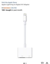 Apple Lightning to Digital AV Adapter HDMI Lightning, White