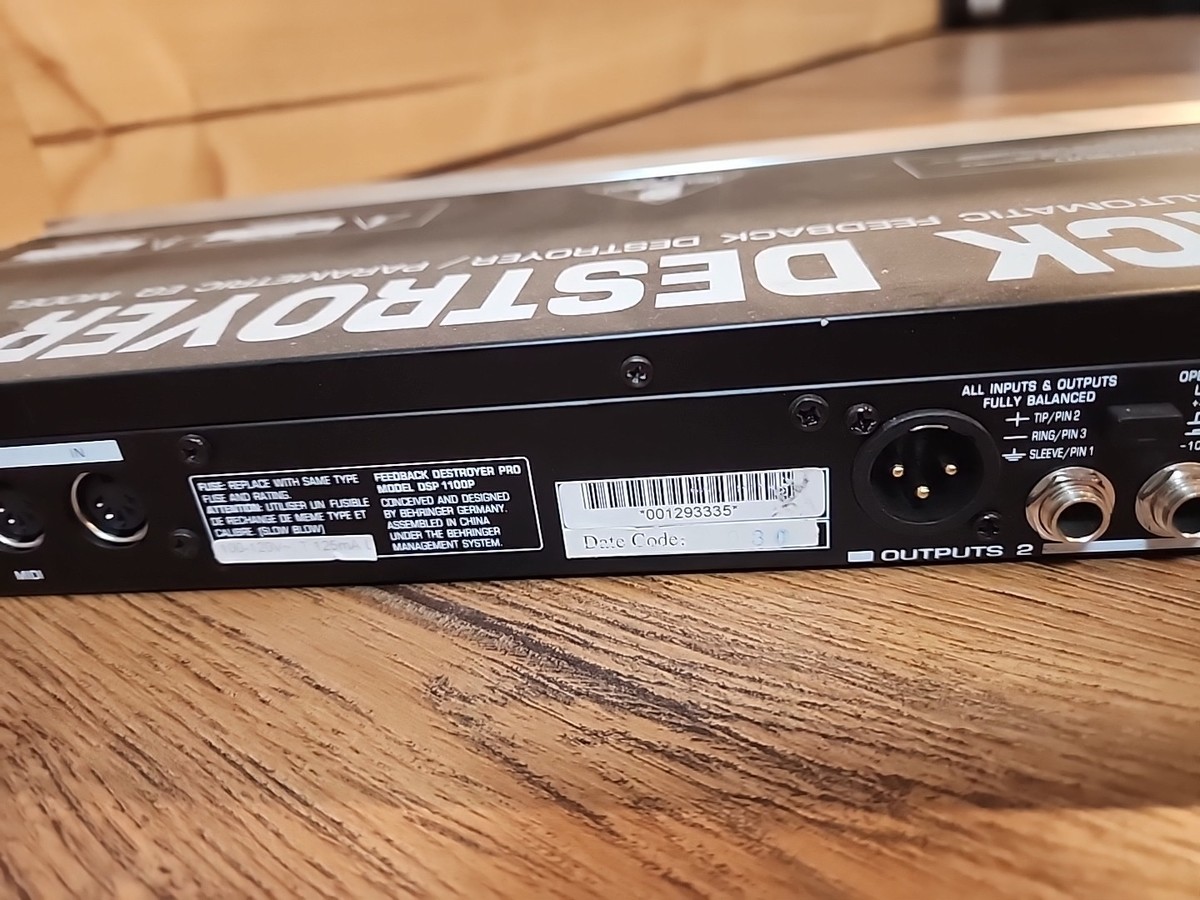 BEHRINGER FEEDBACK DESTROYER 「DSP 1100P」 Behringer Feedback Destroyer Pro DSP1100P @ deep!sonic
