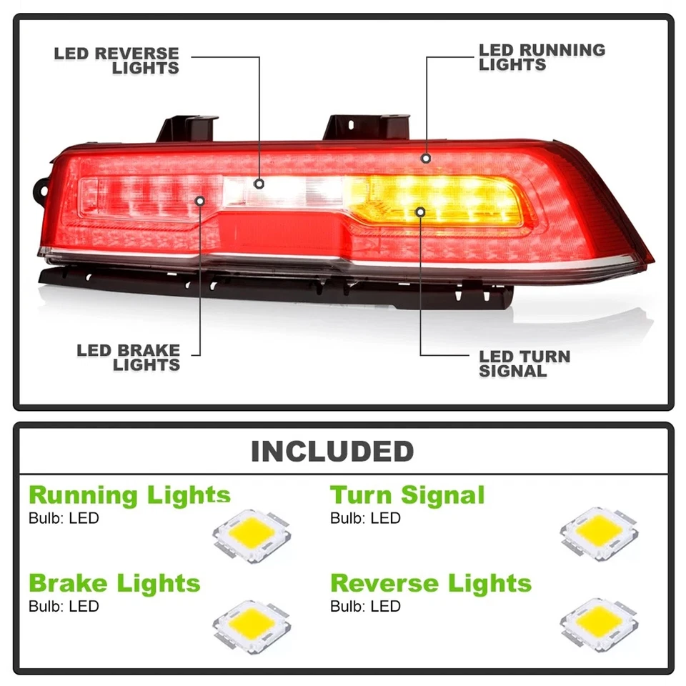 For 2014-2015 Chevy Camaro Factory LED Type Tail Light Brake Lamp Passenger Side - Image 3 of 4