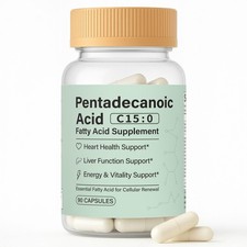 Pentadecanoic Acid Capsules, C15:0 Fatty Acid...