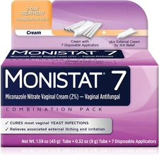 Monistat 7 Yeast Infection Treatment COMBO PACK - w/ External Itch Cream __
