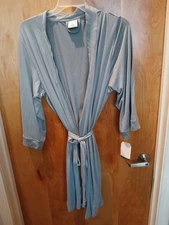 WOMAN'S WONDERLY LARGE / XL GREEN BELTED ROBE LIGHTWEIGHT SHORT SLEEVE NEW NWT