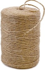 656 Feet 3Ply Jute Twine String, 2mm Natural Brown Thick Twine Rope for Crafts,
