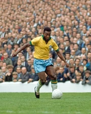 Pele In Brazil World Cup Running In Game 4x6 Picture Celebrity Print