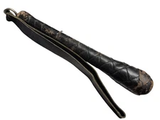 Vintage Braided Leather Spring Slap Jack Black Jack Sap Jack  Display 8"