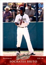 2014 Visalia Rawhide Grandstand #6 Socrates Brito Dominican Republic DR NM Card