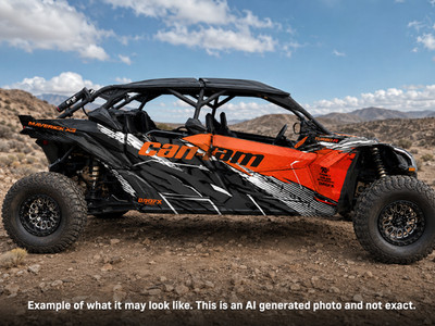 2017-2024 Can Am X3 Max 4 Door Maverick RR DS Graphics Kit D49-1 Orange