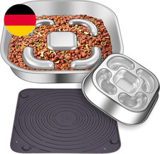Edelstahl Slow Feeder Hundenapf, Metall Langsame F&uuml;tterung Hundenapf Mit Rutschf