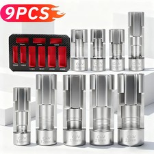 9pcs Diesel Injector Fuel Line Socket Set Difficult Access Flare Nut Wrench 9pcs Diesel Injector Fuel Line Socket Set Difficult Access Flare Nut Wrench