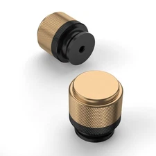 Amerdeco 10 Pack Champagne Bronze Blk Knurled Cabinet Knobs Kitchen Cabinet Pull