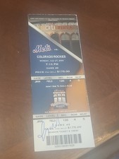 jerry manuel signed 2009 new york mets mlb baseball game ticket stub autographed