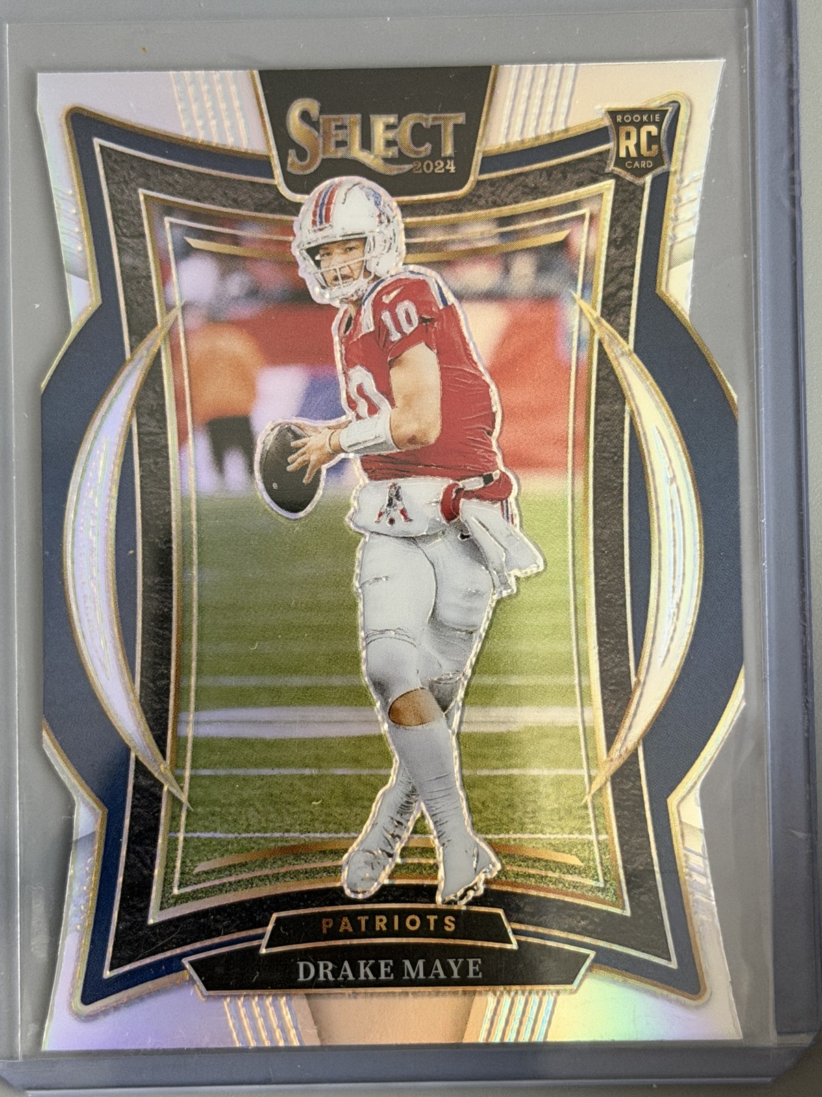 2024 Panini Select - Concourse Drake Maye #27 Silver Prizm Die-Cut (RC)