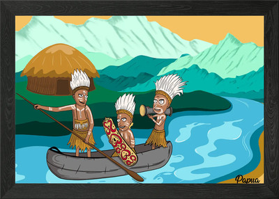 SUKU ASMAT Gerahmtes Wandbild Poster Leinwanddruck Bild