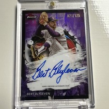 2024 Topps Finest Bert Blyleven #FA-BB PURPLE REFRACTOR AUTOGRAPH AUTO #21/125
