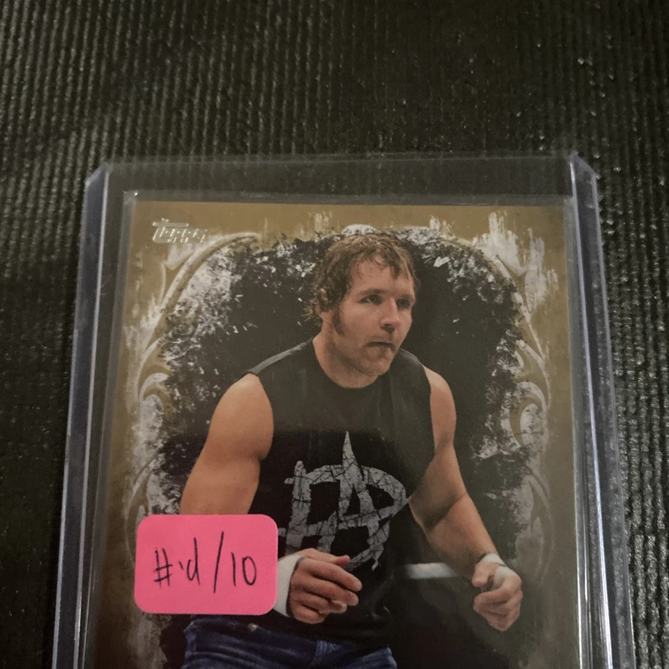 2016 Topps WWE Undisputed Gold Dean Ambrose #11 SN# /10 SSP Rare Card - Image 3 of 4