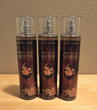 Bath and Body Works Chocolate Amber Fine Fragrance Mist - 3 pc