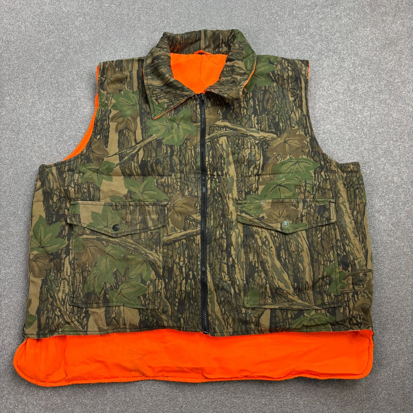 RealTree Jacket Adult X Large Brown Workwear Hunting Canvas Vest Camo Lined Men*