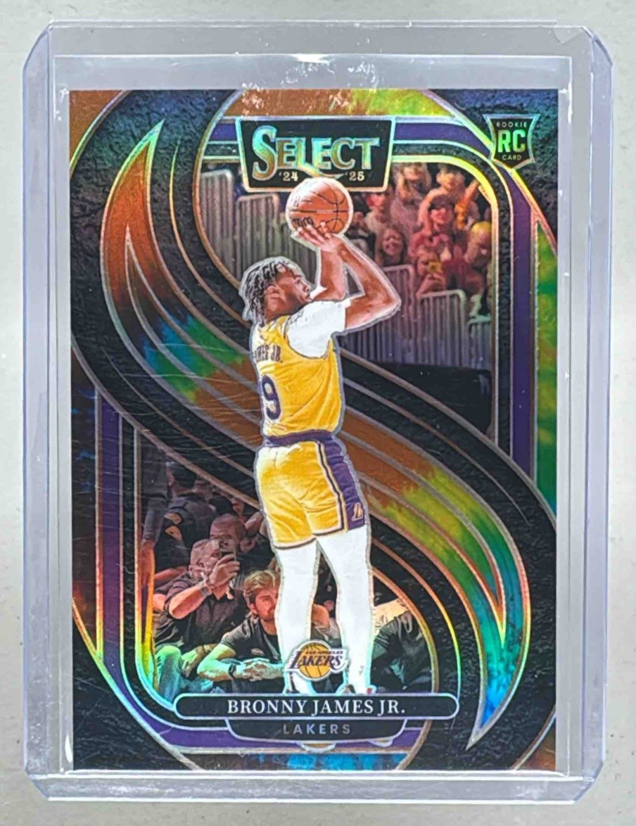 2024 Panini Select 179 Bronny James Tie Dye Prizm RC Rookie /25