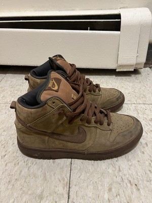 Nike Dunk High Pro SB  Wheat Highs  Baroque Brown Mocha Gum Men s 7.5 2002 