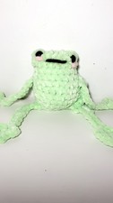 handmade crochet leggy froggy green 6 inches plushie