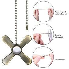 Bronze Ceiling Fan Pull Chain Set - 4 Beaded Ball Chains