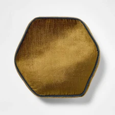 16" Textured Velvet Hexagon Throw Pillow - Threshold designed with Studio McGee