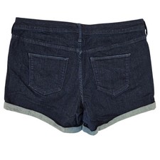 Universal Thread 12/31 Mid Rise Midi Denim Shorts Womens Dark Wash Cuffed Casual