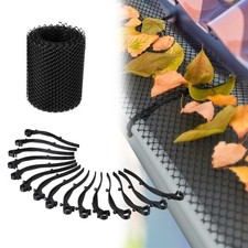 10 Gutter leaf guard Eaves Protector 6 m Black Gutter Protection Mesh 15 cm wide