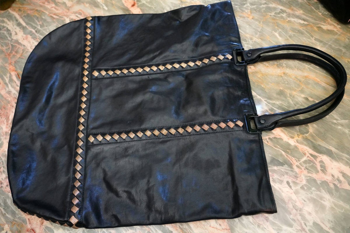 Bottega Veneta Leather Tote Bag Black Large Used thumbnail 2
