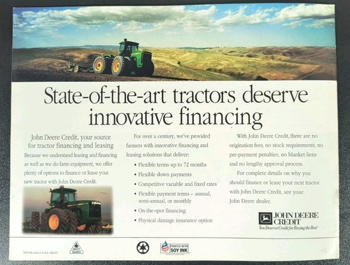 John Deere Tractor 9000 Folleto de ventas concesionario publicidad 9100 9200 9300 9400 - Imagen 10 de 10