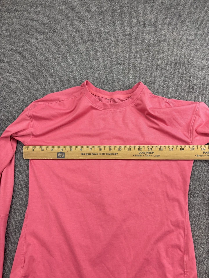 Camisa feminina The North Face manga longa rosa média caminhada atlética gola redonda - Imagem 4 de 4