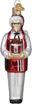 Old World Christmas KFC COLONEL SANDERS (24238) Glass Ornament w/ OWC Box