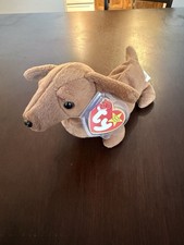 Ty Beanie Babies Weenie The Dachshund Dog Toy PVC Pellets