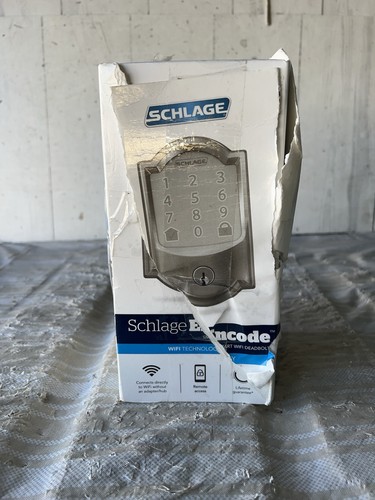 Schlage Encode Smart Wi-Fi Deadbolt Satin Nickel #BE489WBCAM619