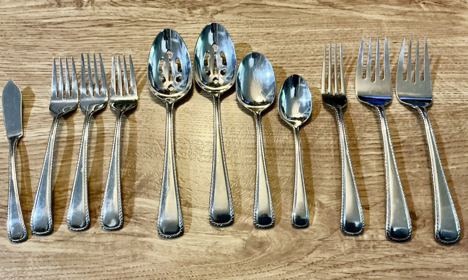 Wallace ASHCROFT Stainless Flatware 18/10 China 11 Serving Pieces Forks Spoons