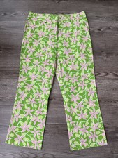 Lilly Pulitzer Vintage Poplin Bootcut Crop Pant Womens 6