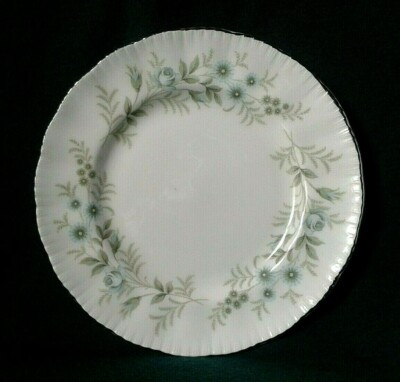 PARAGON DEBUTANTE BEILAGENTELLER BONE CHINA BROT & BUTTERTELLER BLAUE ROSEN & BLUMEN