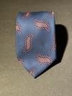 Turnbull&Asser Mens Blue Purple Silk Tie England Pre-owned 