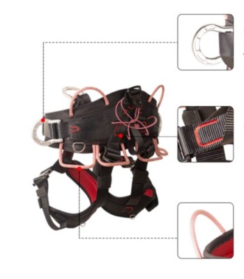 Arborist Saddle Tree Climbing Half Body Harness Rope Bridge Caving Rescue New