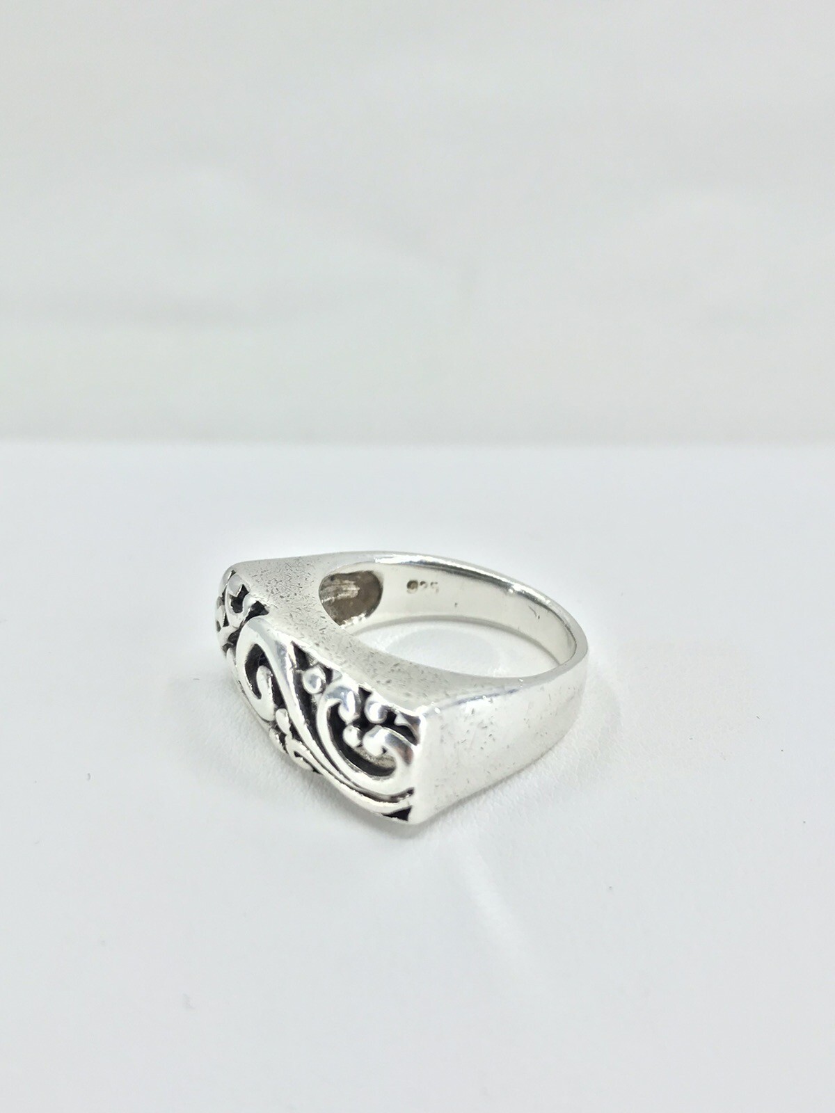 Scrollwork Square Top Rectangle Ring Sterling Sil… - image 10