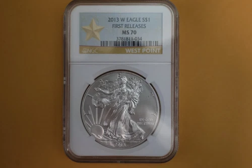 2013-W (Burnished) American Silver Eagle NGC - MS70 FIRST RELEASES