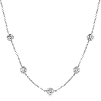 1 kt 2,5 mm Bubble Choker Laborgefertigte Halskette VVS1/D/Ausgezeichneter Diamant Testpass