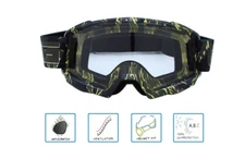 CRG Sports Motocross ATV Dirt Bike Off Road Racing Goggles for Men Women Adults